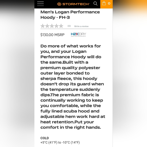 NEW! Stormtech Performance Hoodie (Mens Small) - Picture 3 of 15